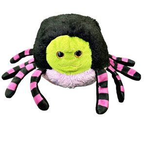 Zooligans Halloween Black Spider Plush Stuffed Animal 5 Inch Pawprints 2015 HTF